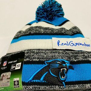 RARE 100% New Era Carolina Panthers 2014 Sport Knit Hat NFL Cap Beanie Winter